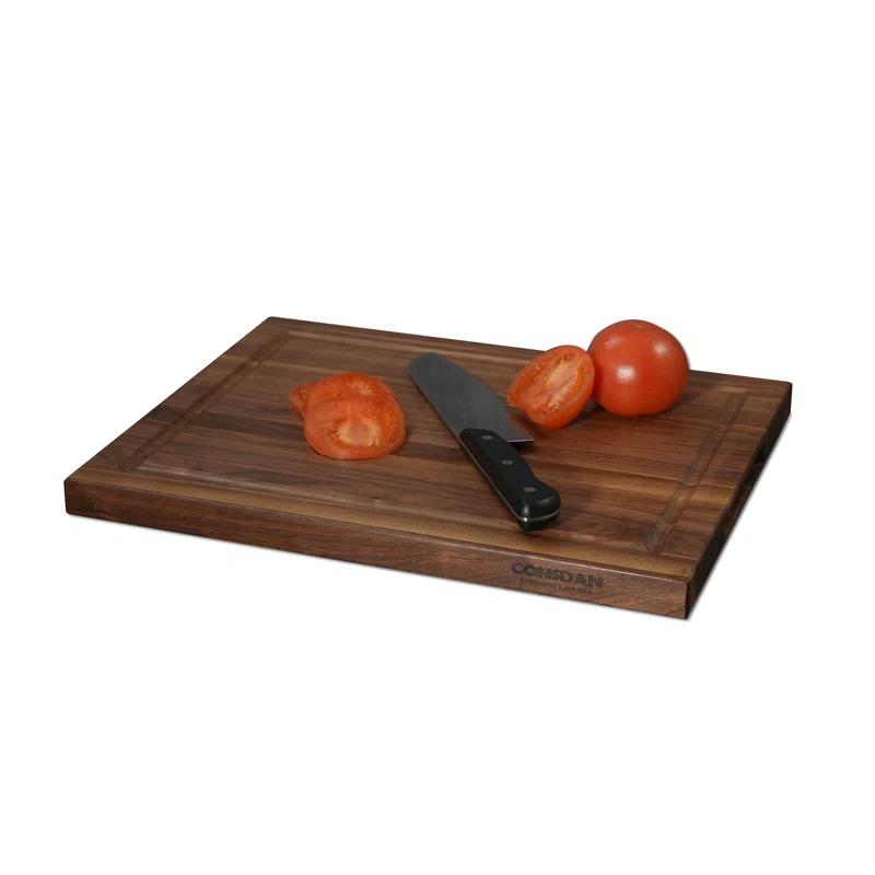 CONSDAN CONSDAN Cutting Board, Prefinished Butcher Block Cutting Board Solid Walnut Edge Grain Cutting Board