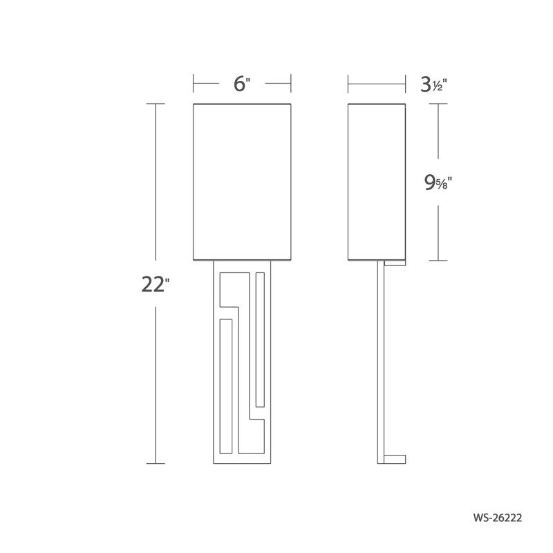 Modern Forms Vander Aluminum LED Flush Mounted Sconce