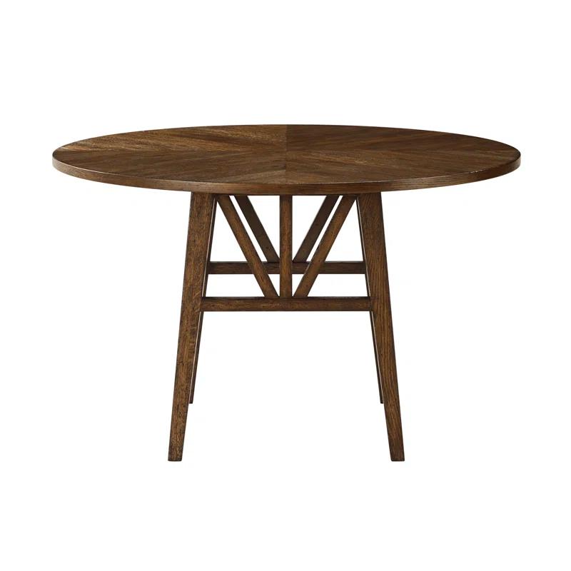 Nova Oak Round Solid Wood Base Dining Table