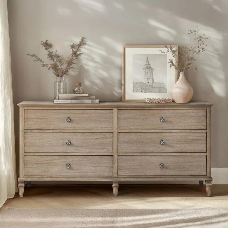 Birch Lane™ Garland 6-Drawer Double Wide Wood Dresser