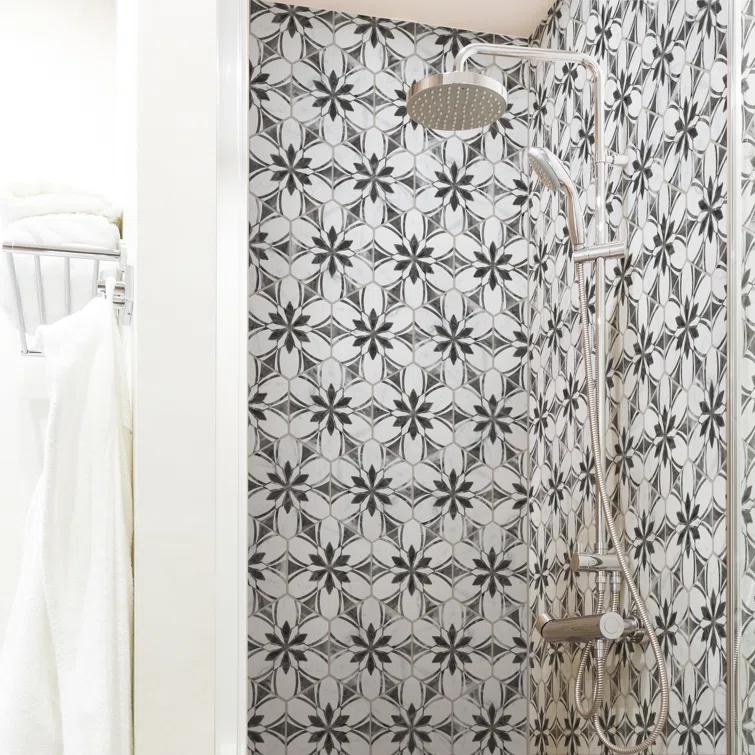 Merola Tile Classico Bardiglio Hex 7" x 8" Porcelain Patterned Wall & Floor Tile
