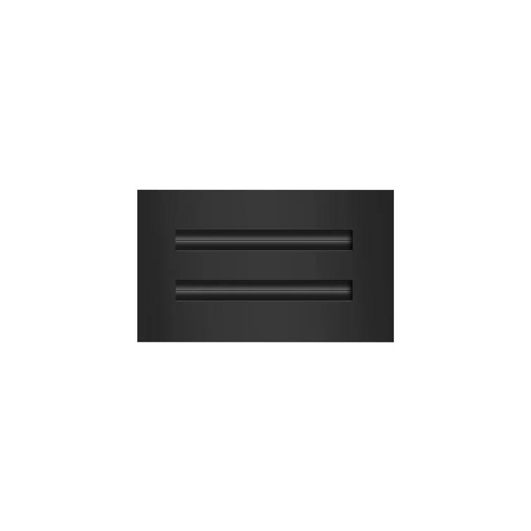 Texas Buildmart BUILDMART - 8x4 Black Modern AC Vent Cover - Standard Linear Slot Diffuser - Register Grille