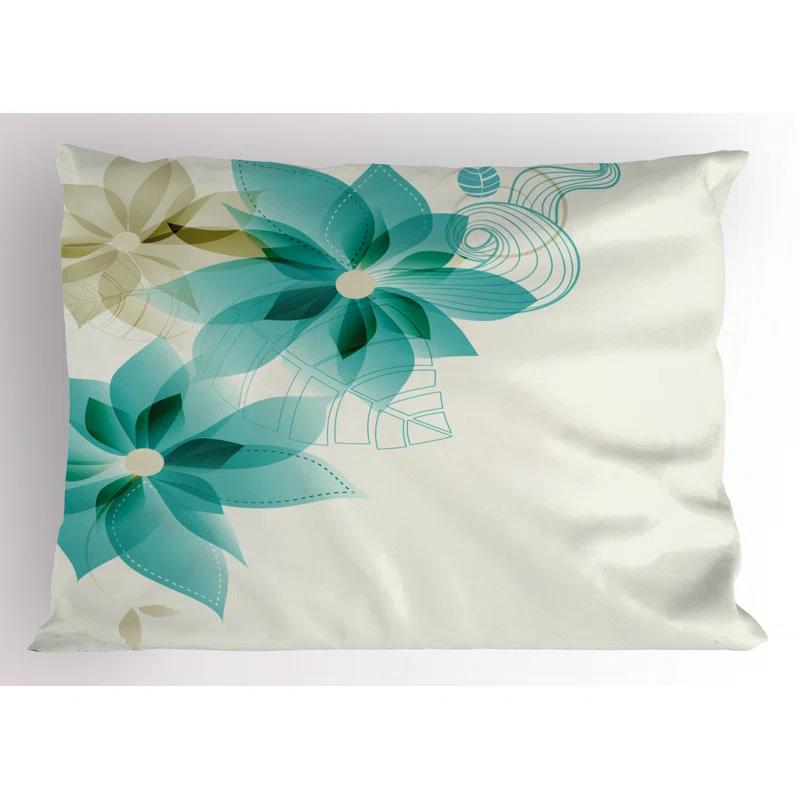 Ambesonne Tea Floral Bedding Set