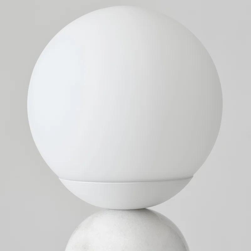 Brightech Mila 9.85 in. Mid-Century Modern Integrated LED Bedside Table Lamp