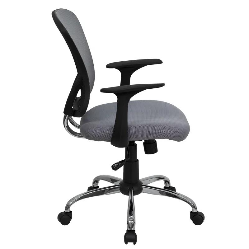 Flash Furniture Mid-Back Mesh Swivel Task Office Chair with Chrome Base and Arms