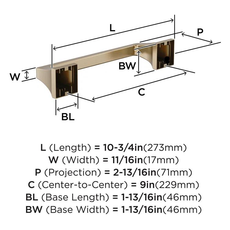 Amerock Mulholland Towel Bar BH36025BBZ