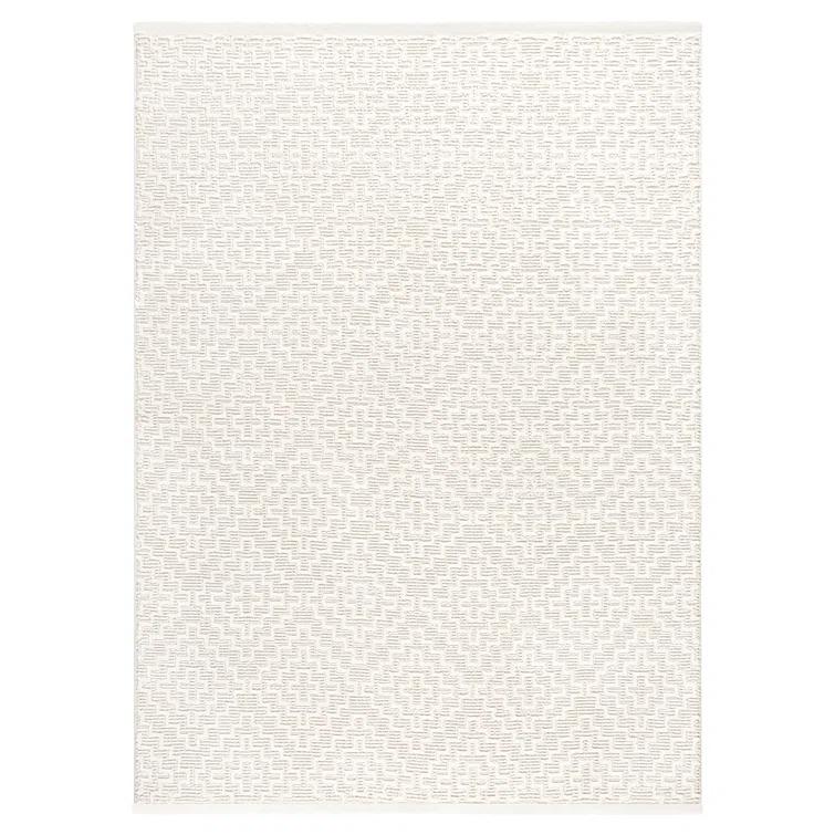 Town & Country Living TOWN & COUNTRY LUXE Tretta Modern Geo Area Rug with Plush High-Low Texture, Ivory