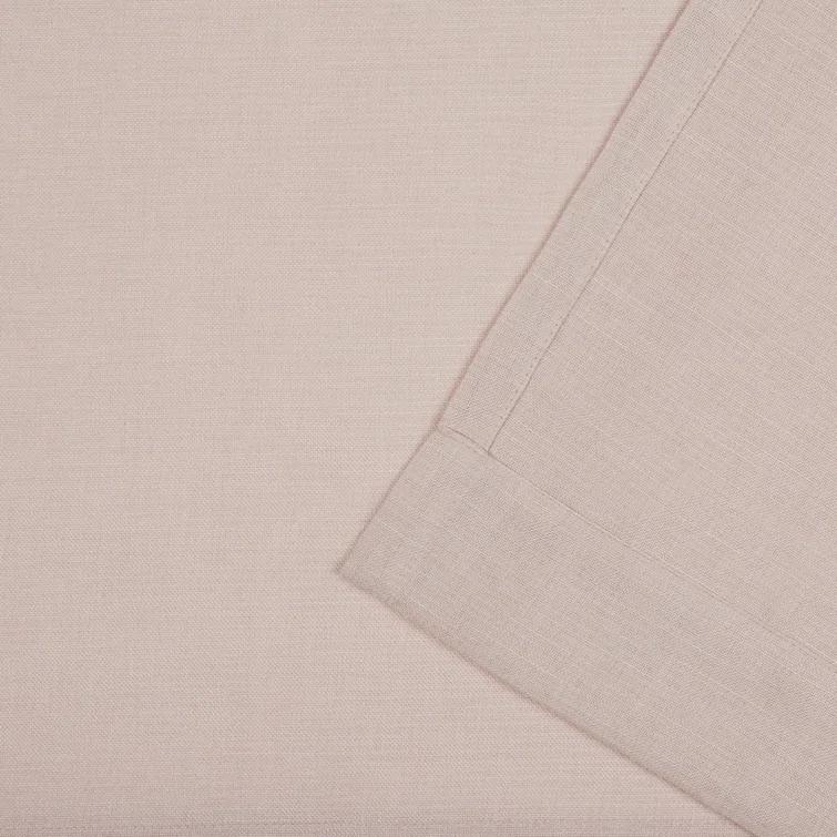 Nicole Miller Nicole Miller Faux Linen Slub Textured Hidden Tab/Rod Pocket Top Light Filtering Curtain Panel Pair (Set of 2)