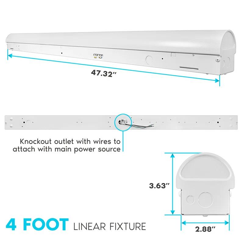 Luxrite 4' Selectable CCT Linear LED Shop Light