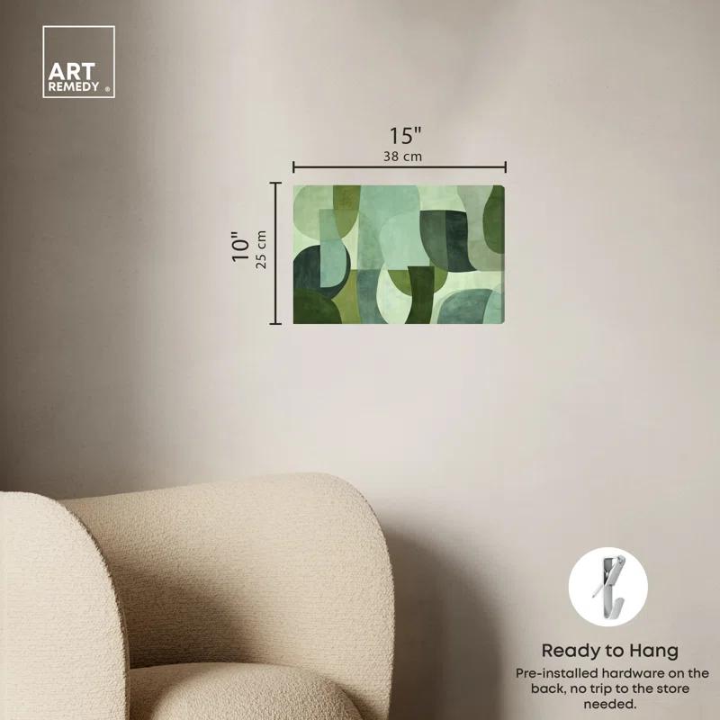 Art Remedy Tualipa Green Abstract Wall Art by Art Remedy