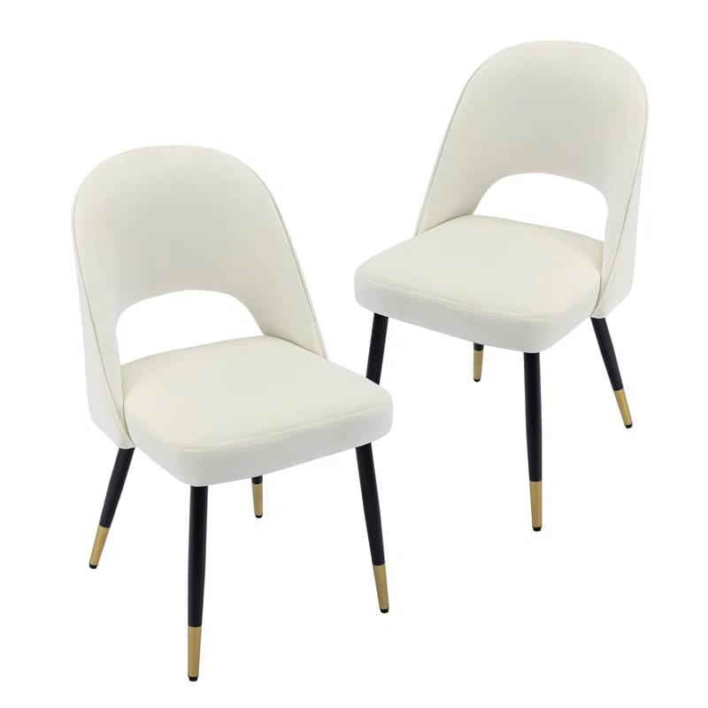 Mercer41 Volena 19.1'' H Velvet Upholstered Side Chair (Set of 2)