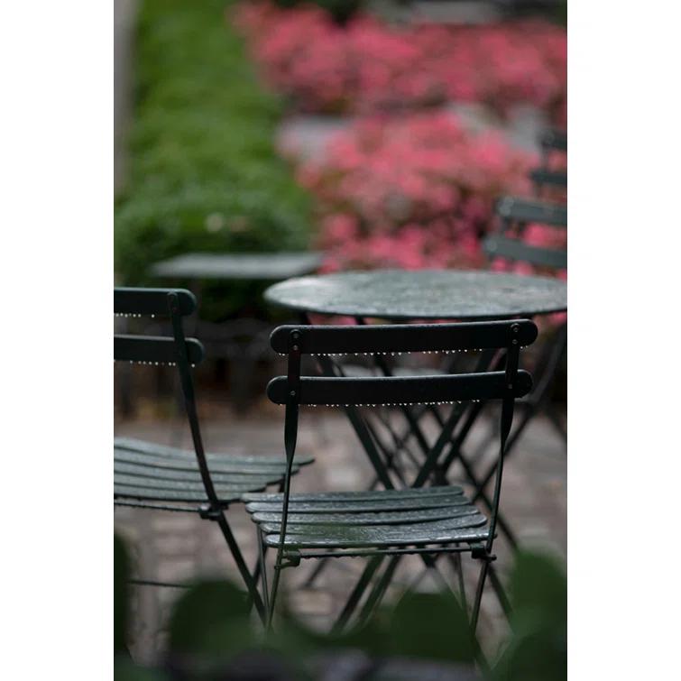 Bistro Round Metal Outdoor Folding Bistro Table