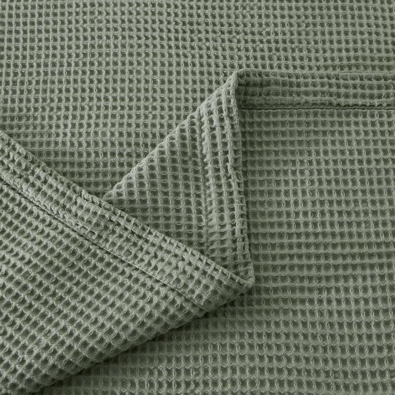 Solid Cotton Waffle Weave Blanket