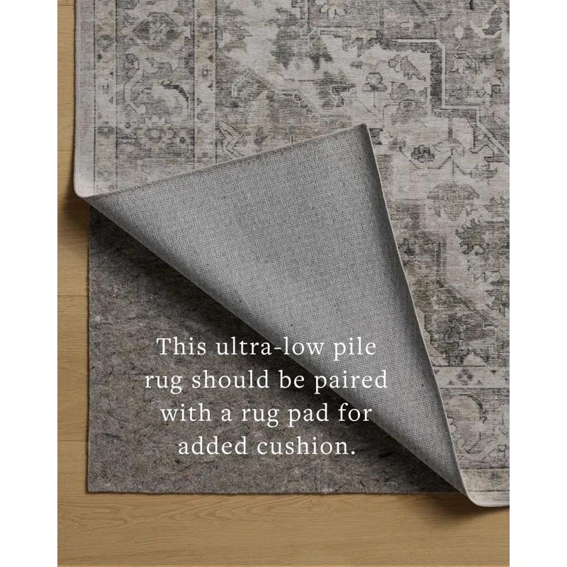 Amber Lewis x Loloi Amber Lewis x Loloi Machine Washable Josie Silver / Natural Area Rug