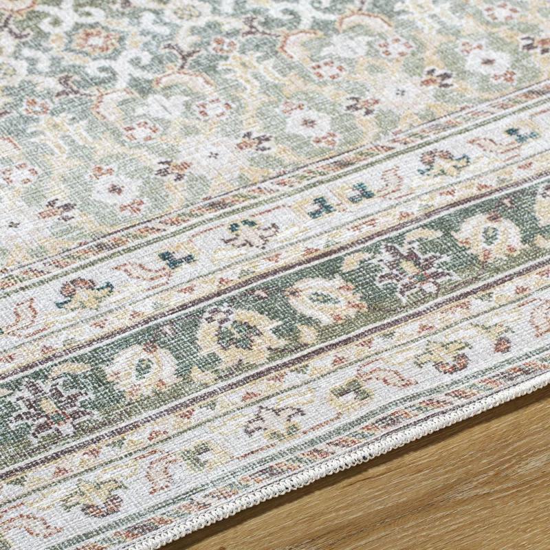Our PNW Home x Livabliss Our PNW Home x Livabliss Machine Washable Oriental Boho Olive Area Rug