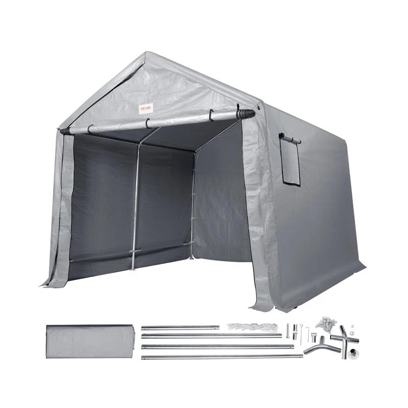 VEVOR Heavy Duty 7 ft. W x 12 ft. D Polyethylene Portable Storage Shed