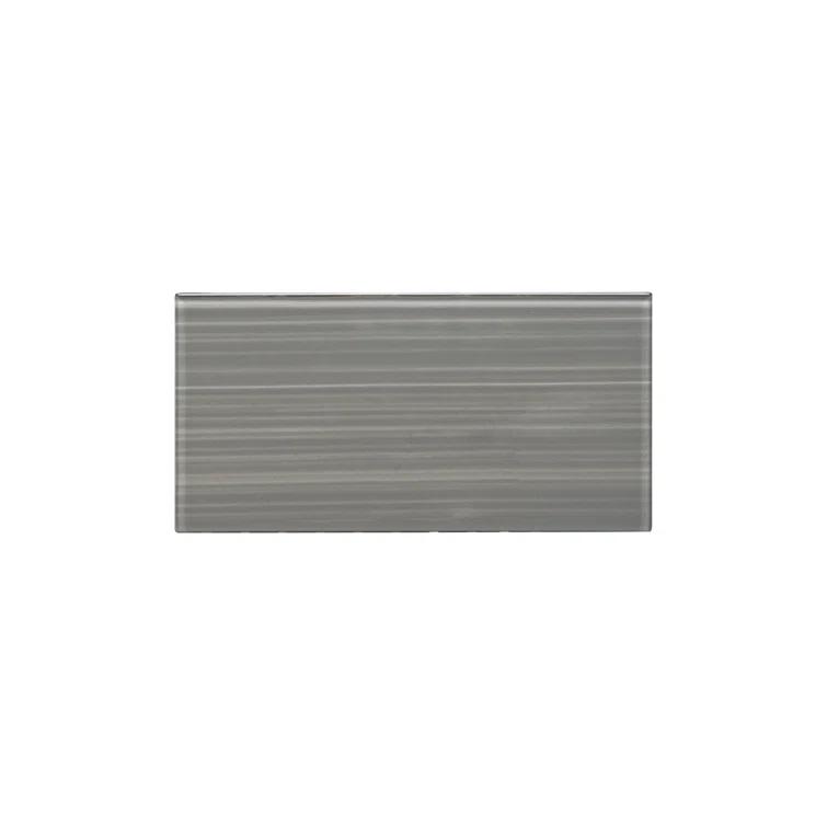 WS Tiles® Hand Painted Series 3'' W x 6'' L Glass Peel and Stick Subway Tile