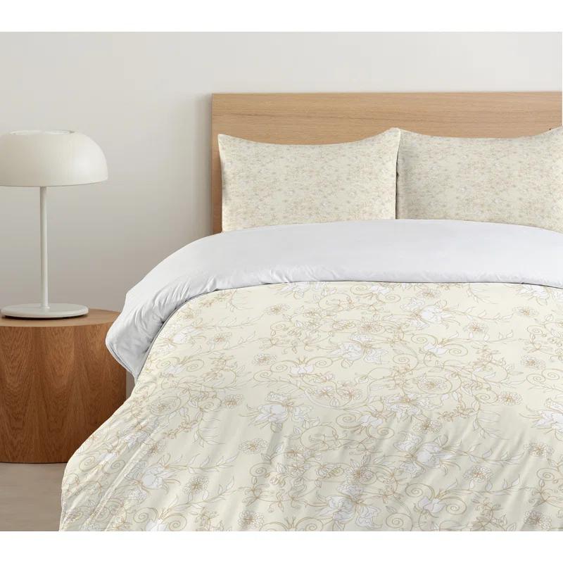 Ambesonne Traditional Floral Duvet Cover Set