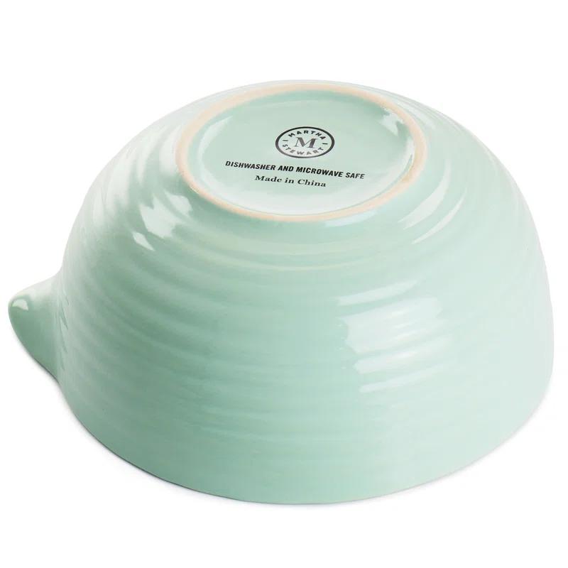 Martha Stewart Martha Stewart 3 Piece Vintage Stoneware Prep Batter Bowl Set In Mint