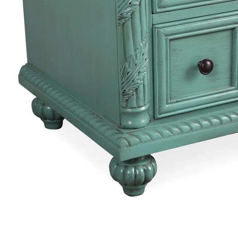 Fleur De Lis Living Okelly 36'' Single Bathroom Vanity with Carrara Marble Top