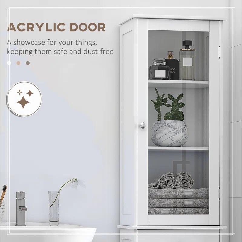 NRANTUM kleankin Slim Bathroom Storage Cabinet, Tall Bathroom Cabinet