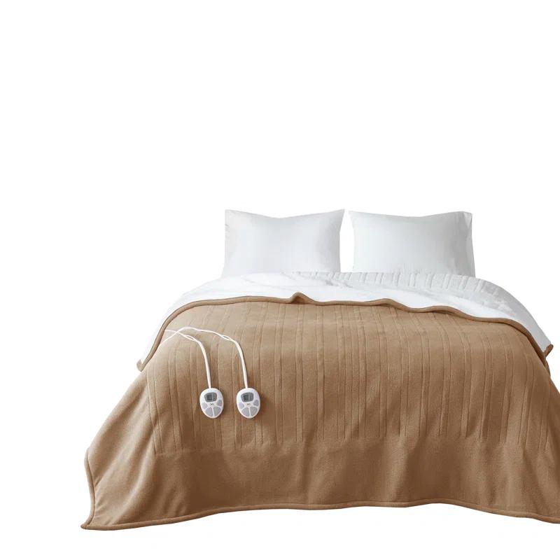 Serta Fleece to Sherpa Ultra Soft Heated Blanket