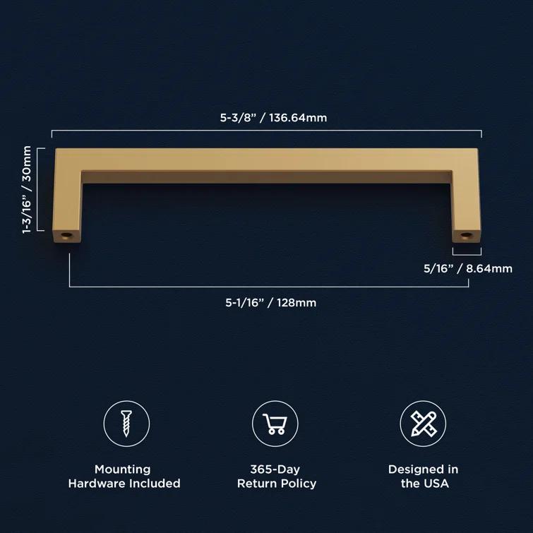 Hickory Hardware Pier Collection Handle Pull - Contemporary Hardware for Drawers & Cabinets (Set of 10)