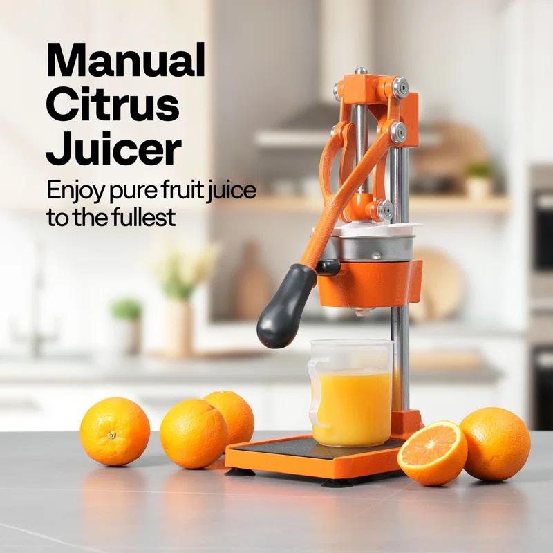 Stainless Steel Black Manual Hand Press Orange Juicer Machine