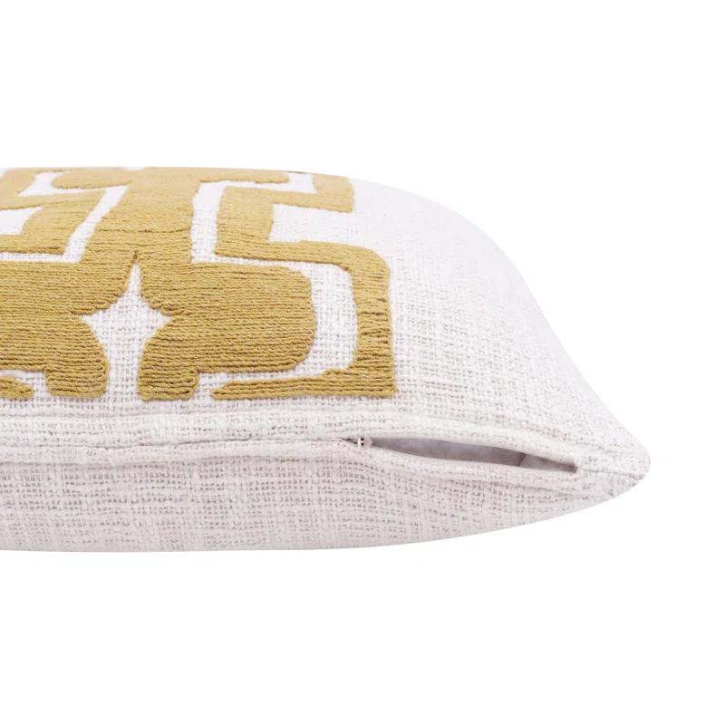 Stacy Garcia Home Geometric Handmade Cotton Wool Blend Decorative Throw Pillow