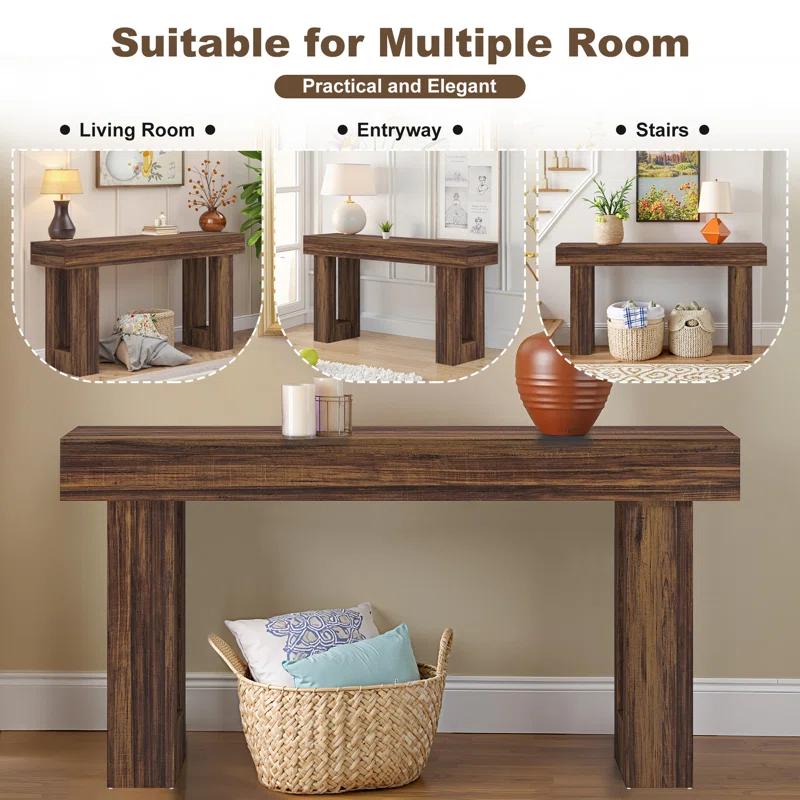 Millwood Pines 63 Inch Long Console Table Farmhouse Sofa Table