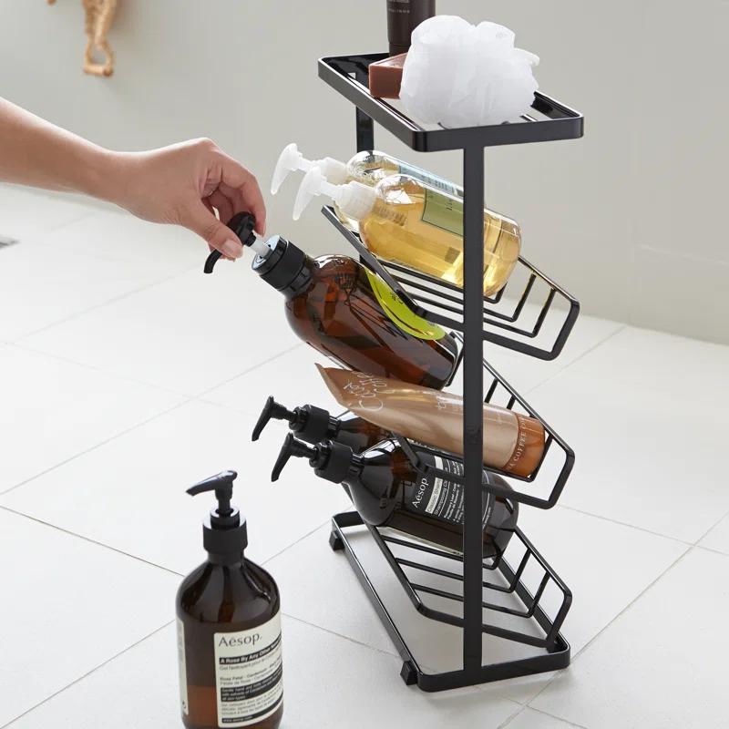Yamazaki Home Tower Yamazaki Home Free Standing Shower Caddy - Bathroom Organizer Storage Holder, Steel