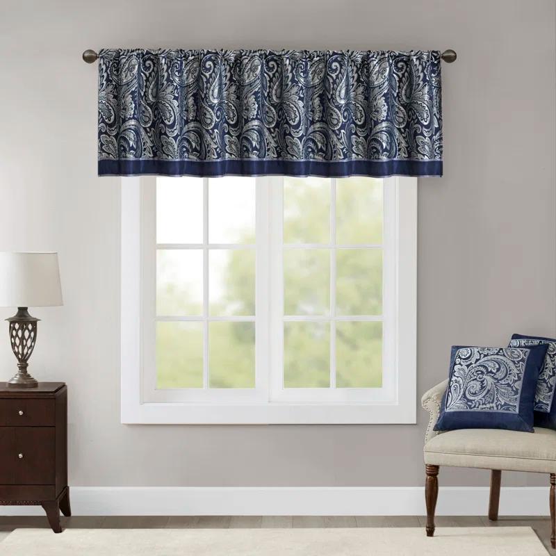 Madison Park Aubrey Jacquard Single Window Valance