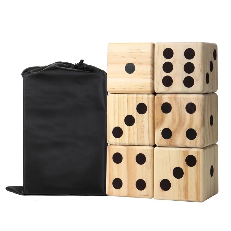Oversized Wooden Yard Dice