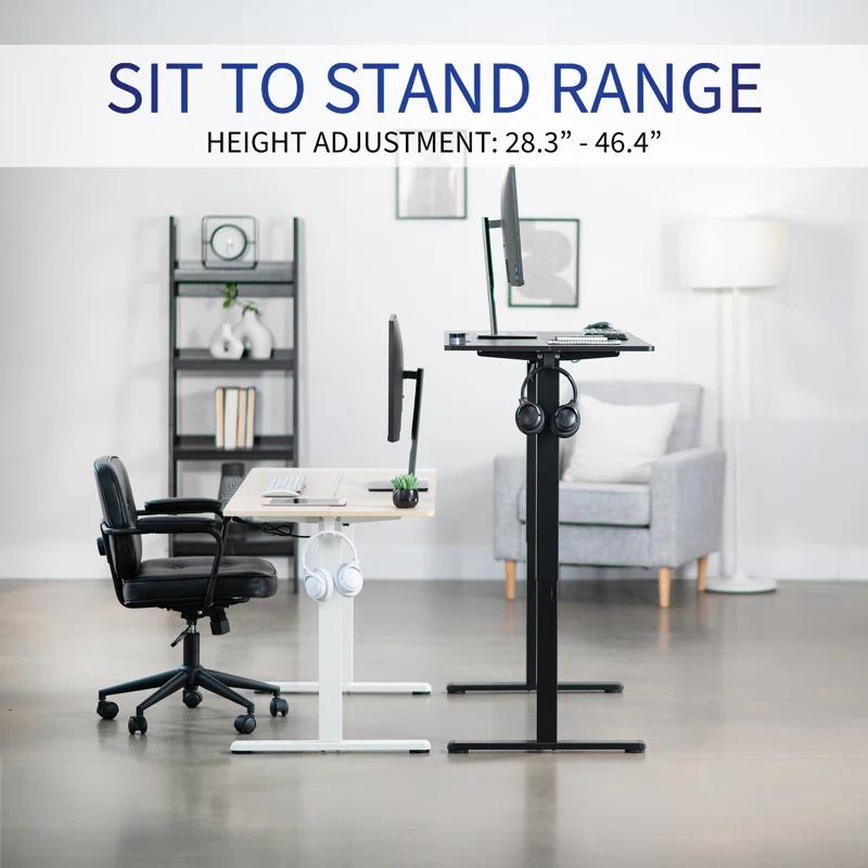 Vivo VIVO 55" x 24" Electric Sit Stand Desk, Height Adjustable Workstation (E155TB series)