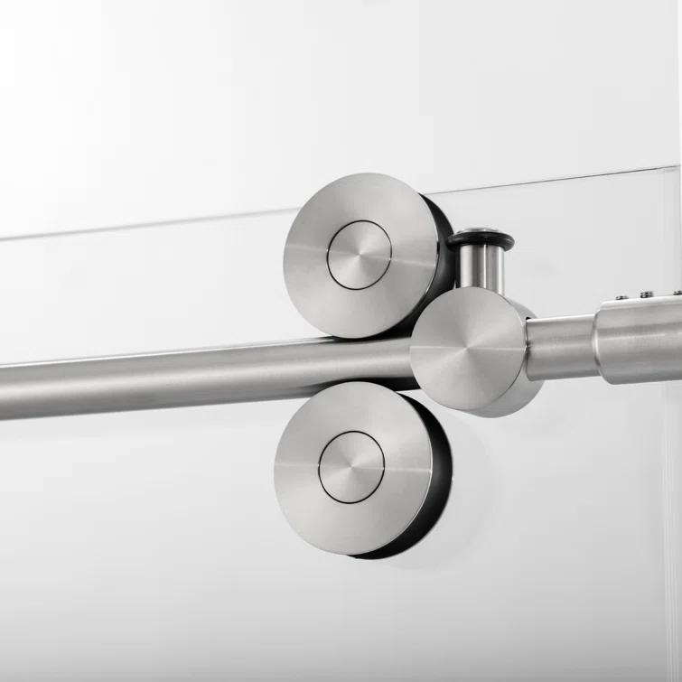 Vinnova 48-52” W x 78” H Sliding Frameless Shower Door 312052-SS-BN
