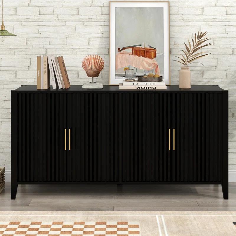 Condola Modern 63.1" Sideboard, Storage Credenza, Buffet Cabinet, Dining Cabinet with Metal Handles