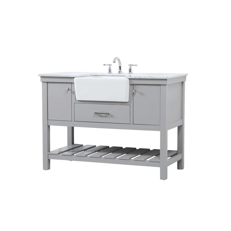 Pelaghia 48'' Single Bathroom Vanity with Marble Top
