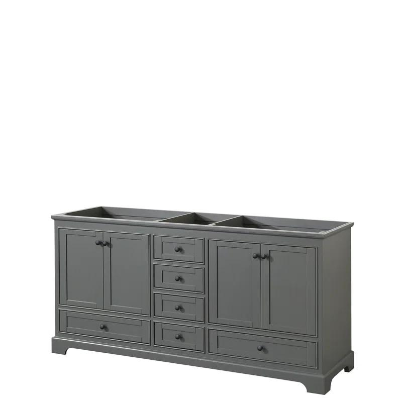 Wyndham Collection Deborah 71" Double Bathroom Vanity Base Only