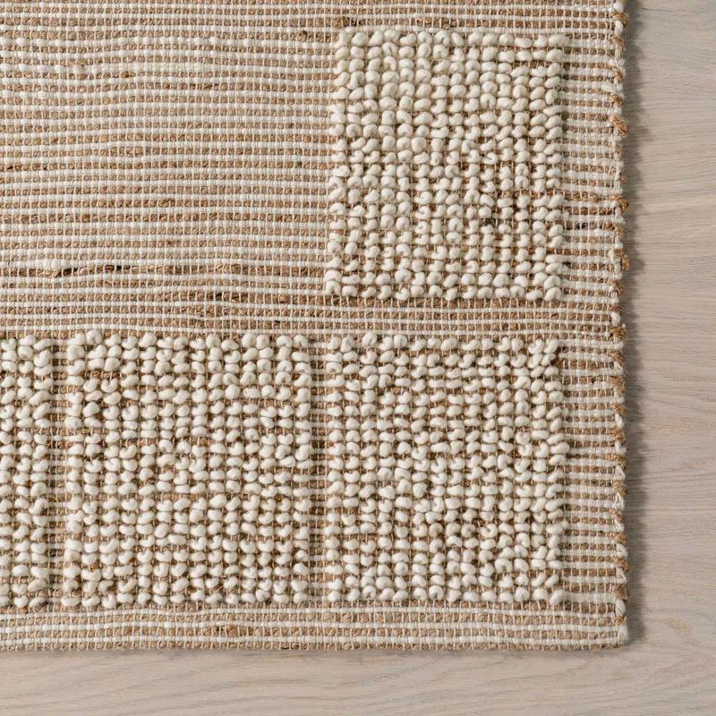 Latitude Run® Oden Textured Jute and Wool Area Rug