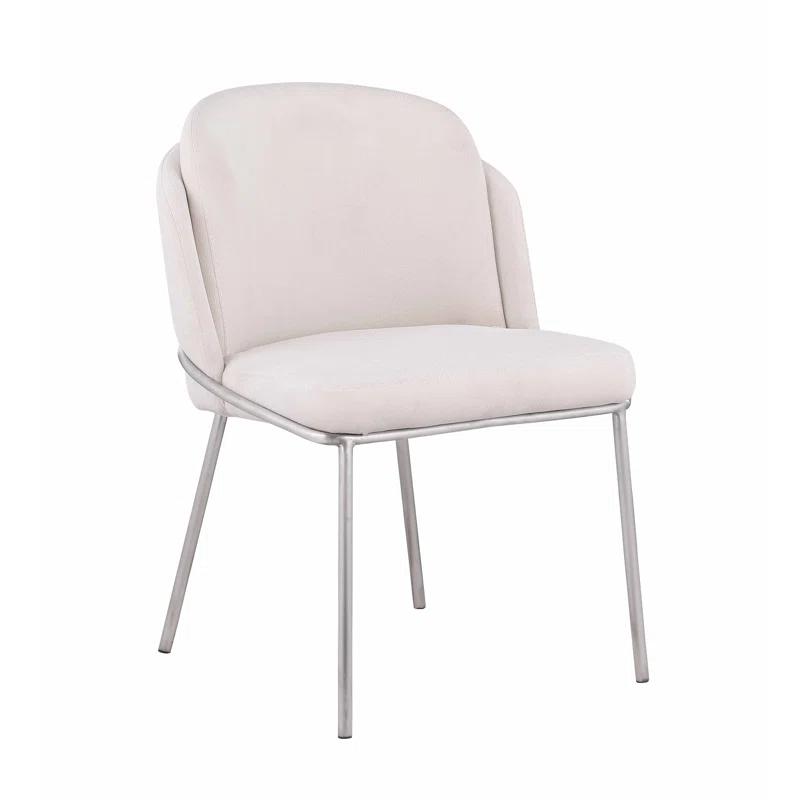 Contemporary Double-layered Curved Back Side Chair