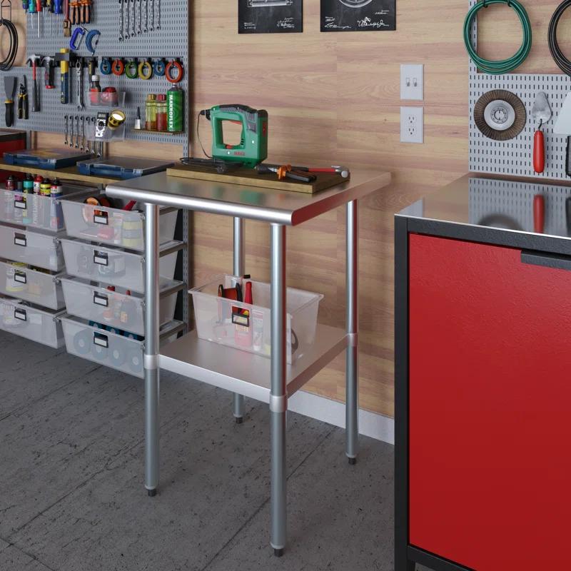 Amgood Stainless Steel Top Workbench