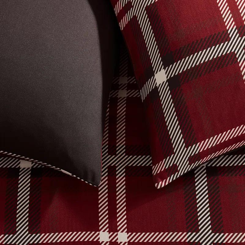Wonderful Textile Wonderful Cozy Faux Cashmere Comforter Set Classic Plaid Geometic With Herringbone Texture