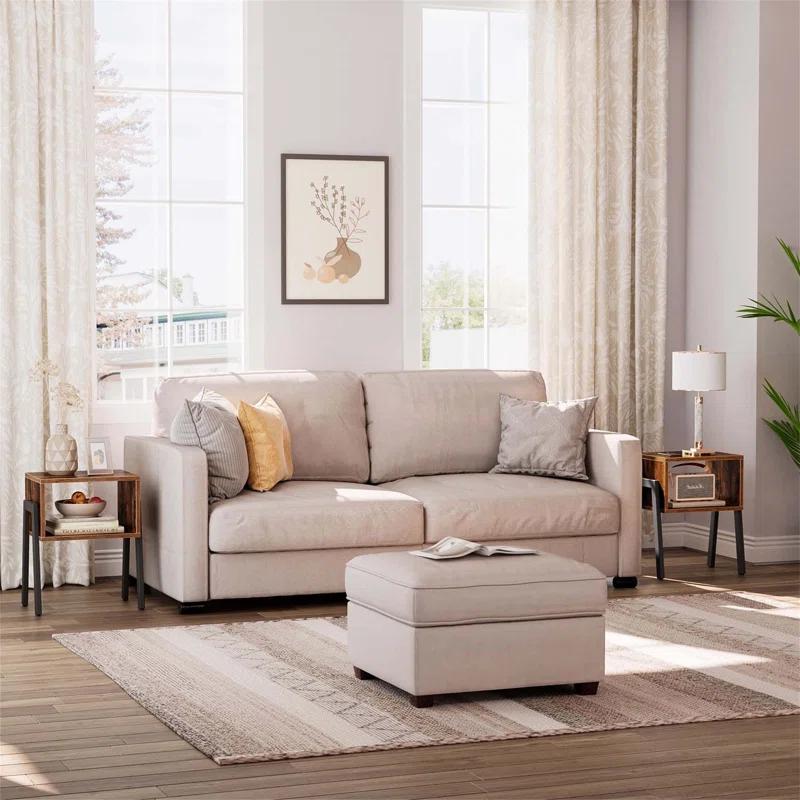 17 Stories Stackable Nightstand Set Of 2 With Open Storage Shelf - Space-Saving End Tables For Bedroom & Living Room, Multi-Functional Modern Side Tables With Adjustable Feet, Easy Assembly Design