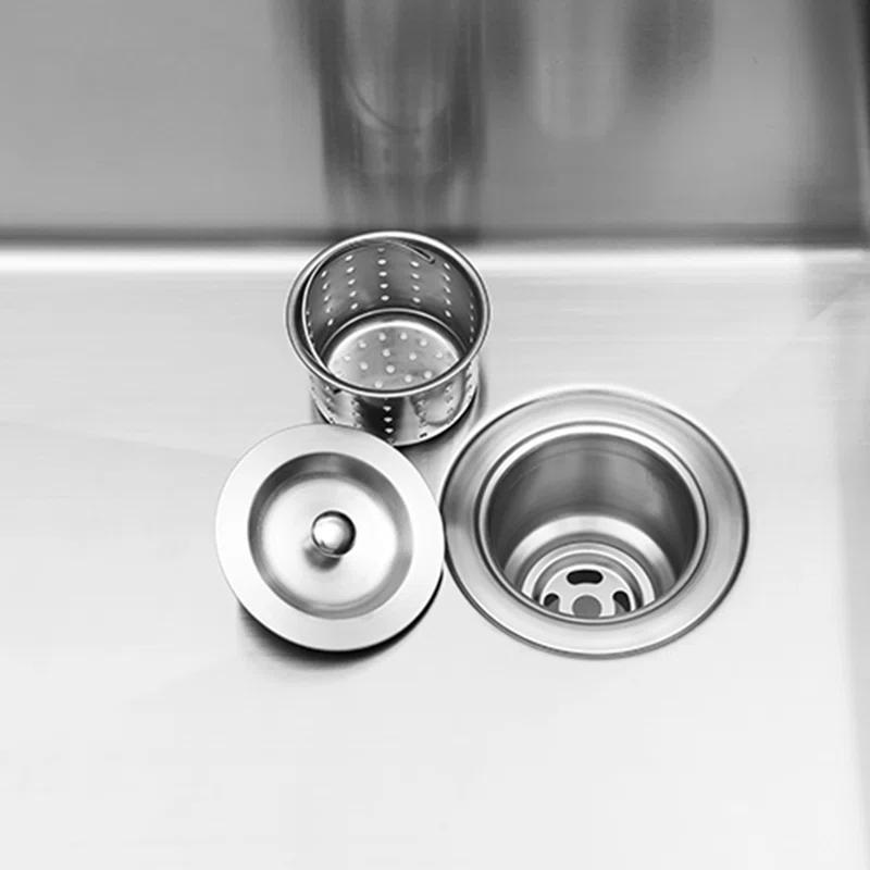 Sinber 33" Undermount Double Bowl Workstation Kitchen Sink with 304 Stainless Steel