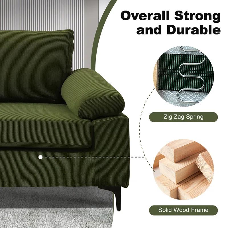 Wade Logan® Avrianna 2 - Piece Upholstered Sectional