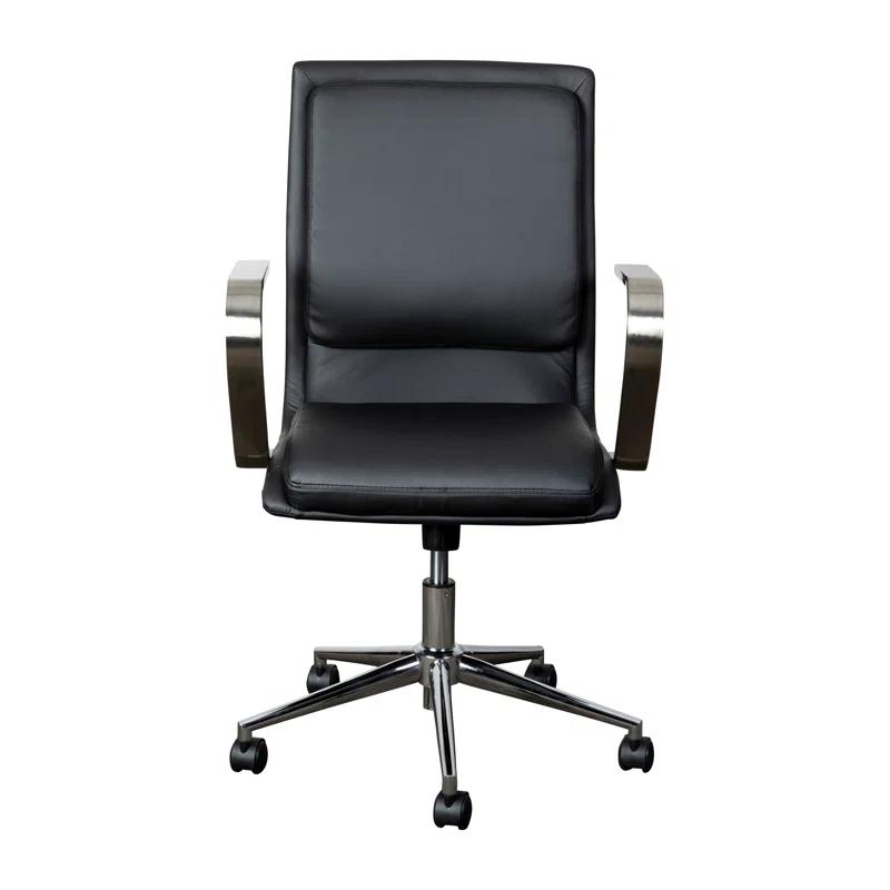 Flash Furniture Mid-Back Designer Upholstered Swivel Executive Office Chair with Armrests
