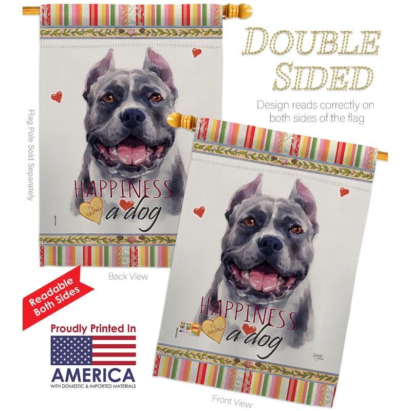 Breeze Decor Double Sided 40'' H x 28'' W Polyester Animal House Flag