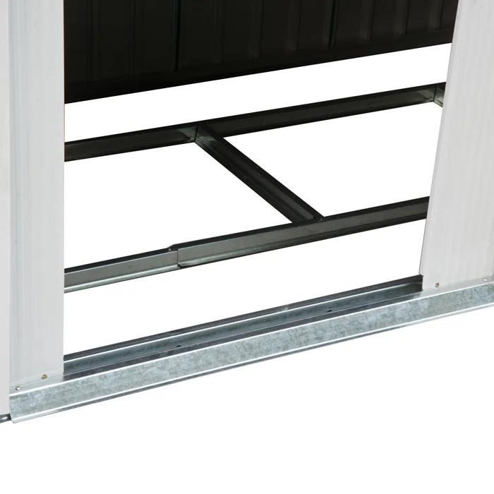 Outsunny Outdoor Lean-To Metal Storage Shed