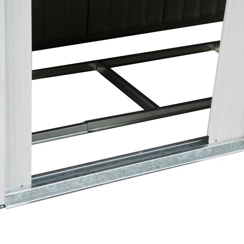 Outdoor Lean-To Metal Storage Shed