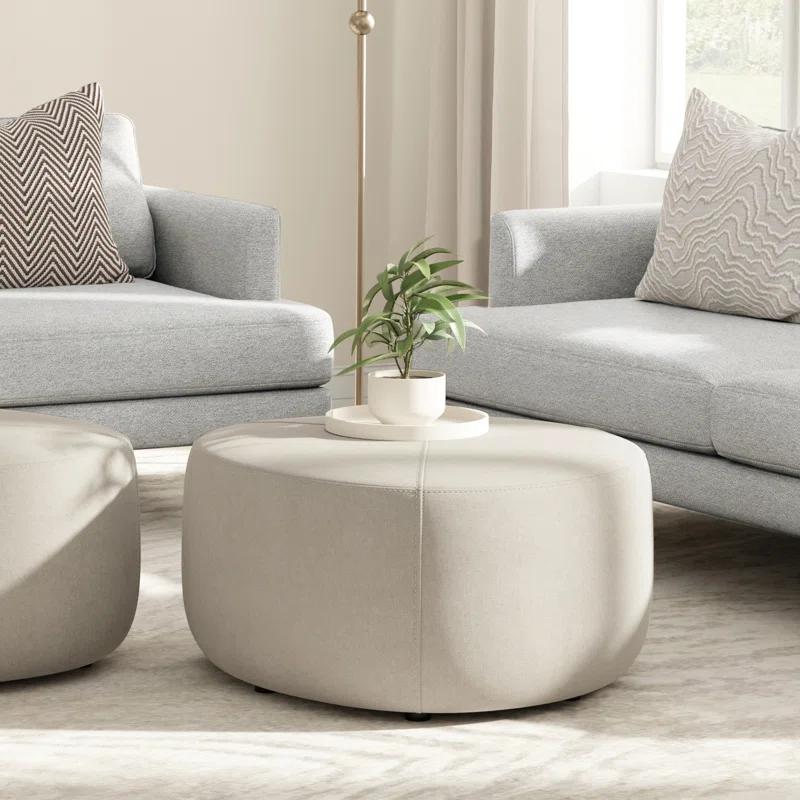 Simpli Home Moore Upholstered Ottoman
